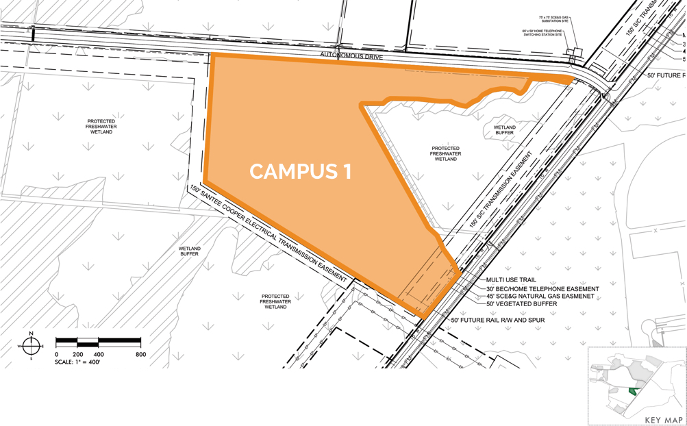 Camp Hall Campus 1 map