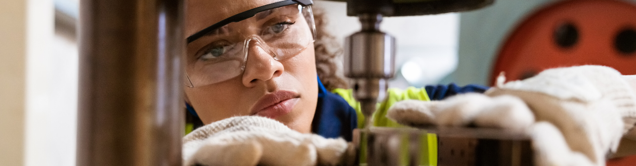 Woman working with machinery