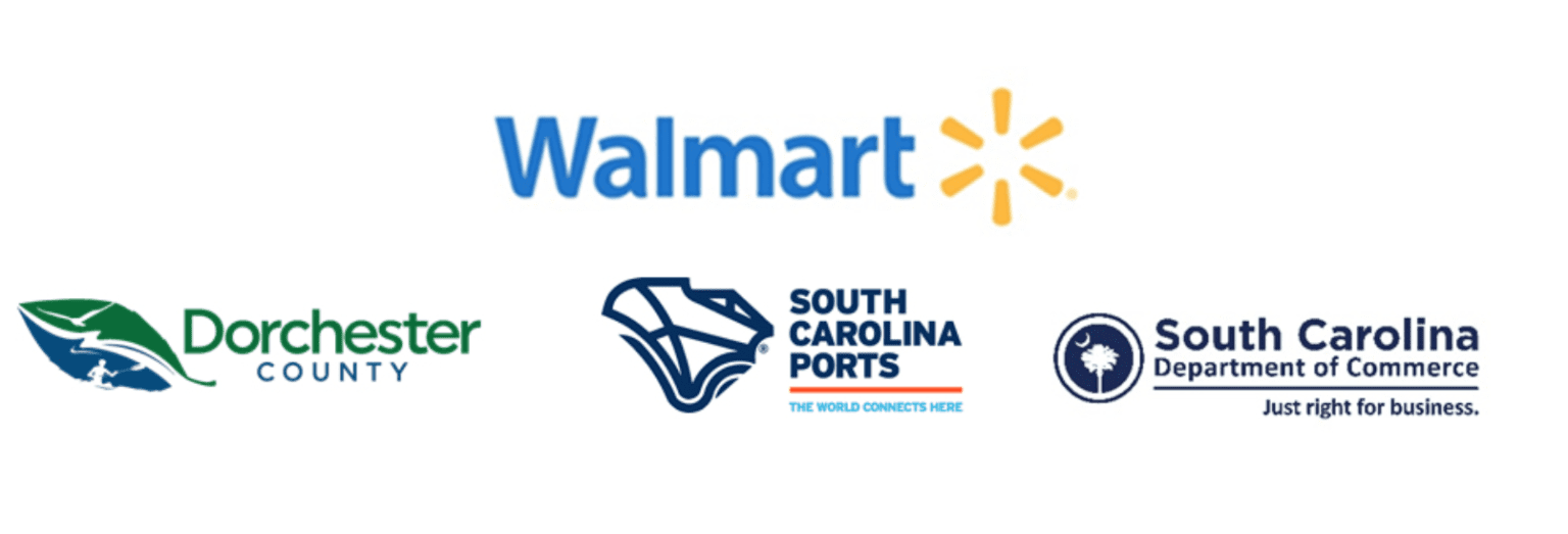 Logo of Walmart, Dorchester County, South Carolina Ports, South Carolina Department of Commerce