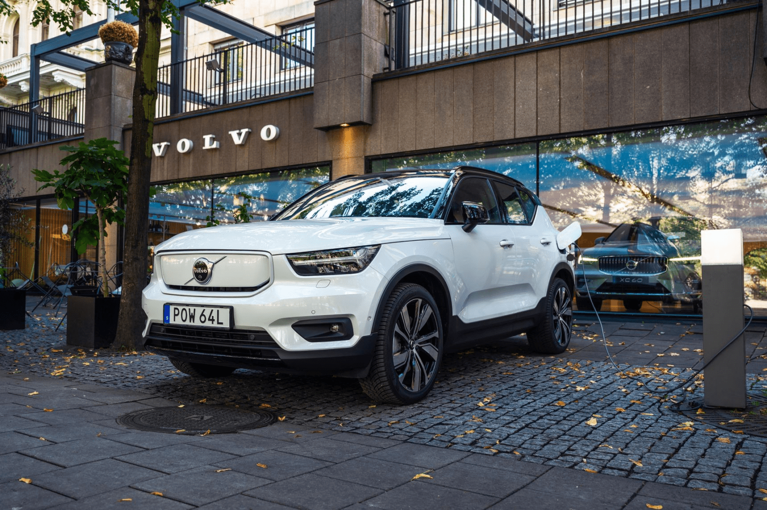 White Volvo EV