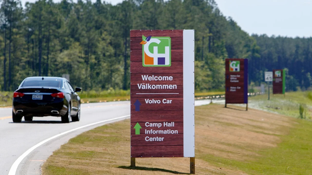 Volvo welcome sign